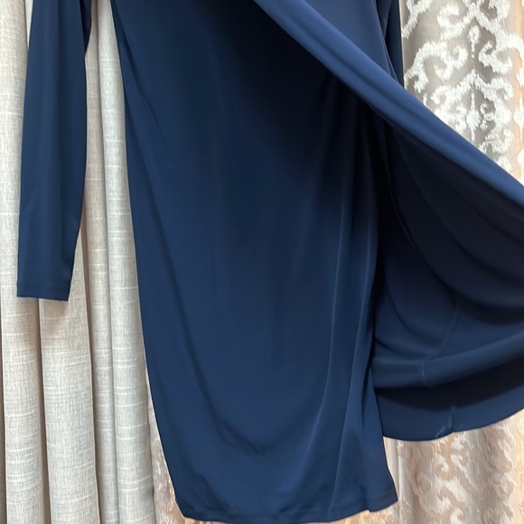 Bar III Navy Blue Long Sleeve Short Dress - Picture 2 of 4